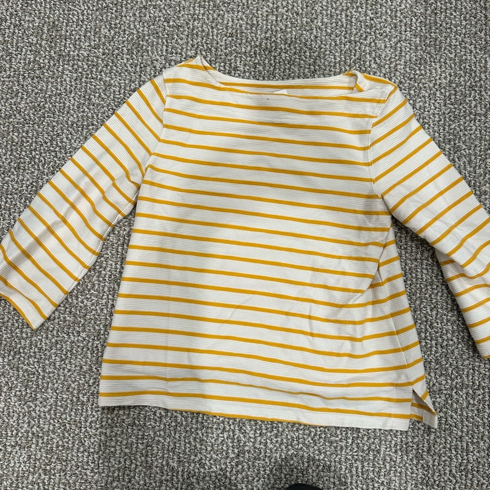 Old Navy Yellow and White Striped Top